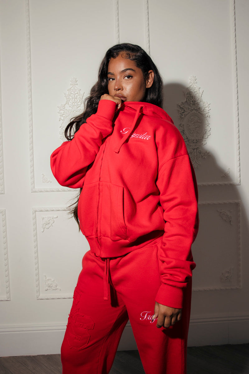 Women’s TS-Star Zip Up Track Top - Red