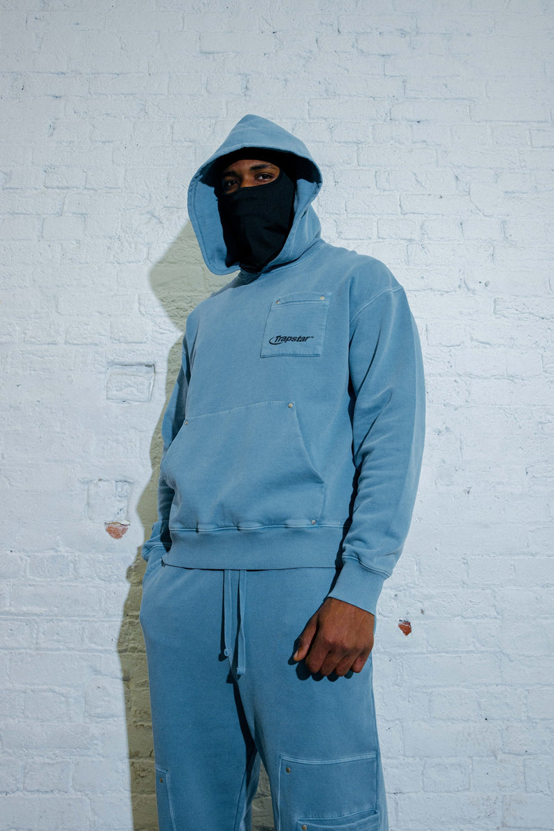 Hyperdrive Rivet Hoodie Tracksuit - Lyons Blue