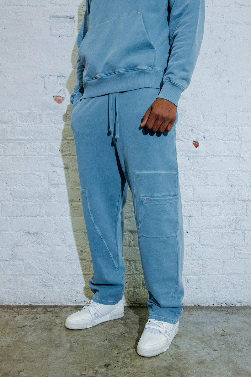 Hyperdrive Rivet Hoodie Tracksuit - Lyons Blue