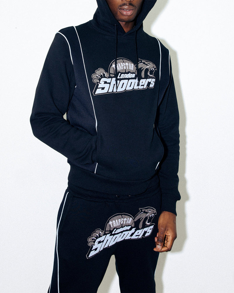 Shooters Technical Hoodie Tracksuit - Black/Blue