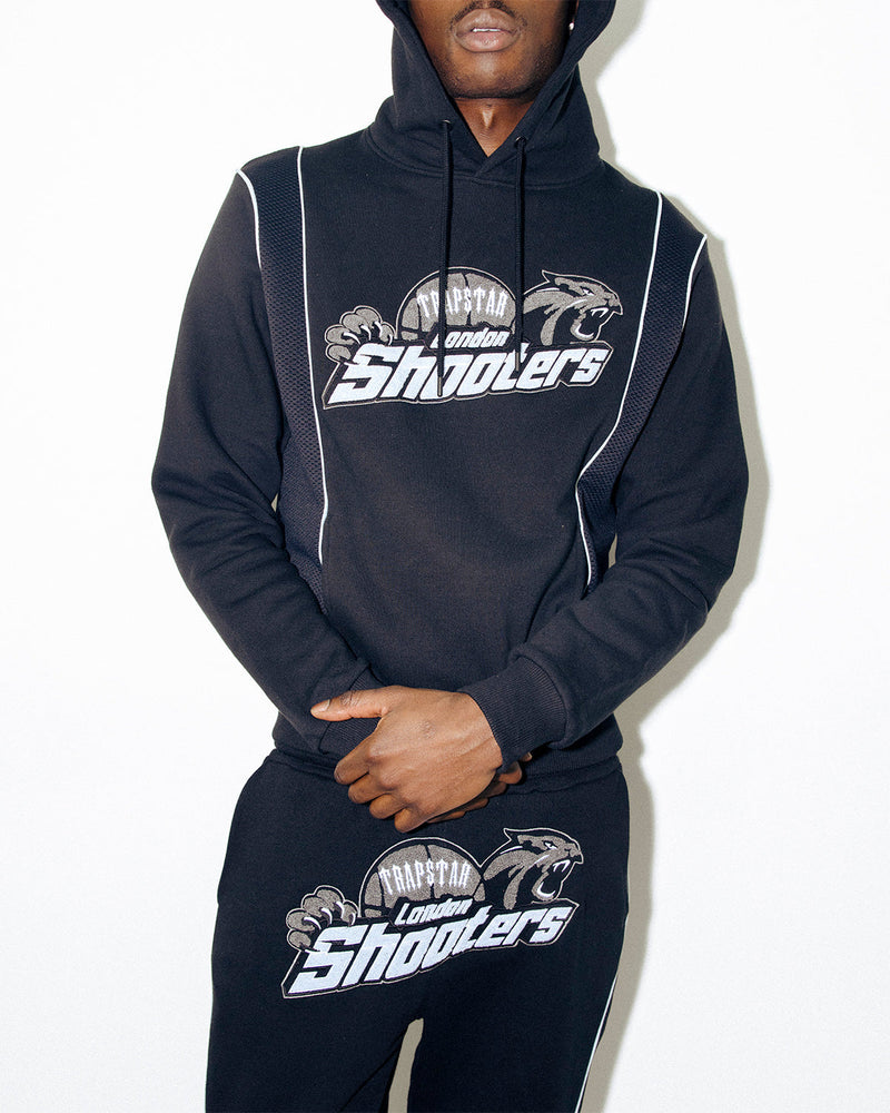 Shooters Technical Hoodie Tracksuit - Black/Blue