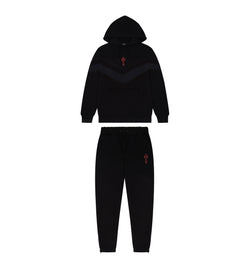 V-Stripe Hoodie Tracksuit - Blackout/Red