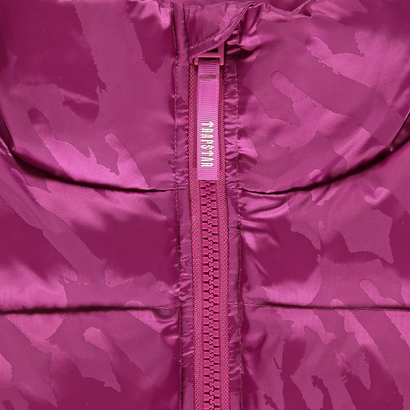 Women's Cropped T Jacquard Puffer - Fuchsia Pink