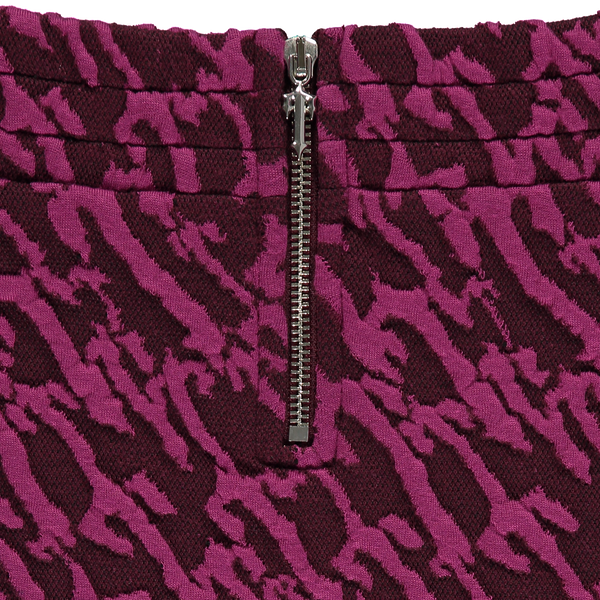 Women's Jacquard Mini Skirt - Burgundy Pink