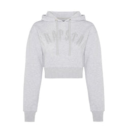 Women's Irongate Stud Cropped Hoodie - Grey