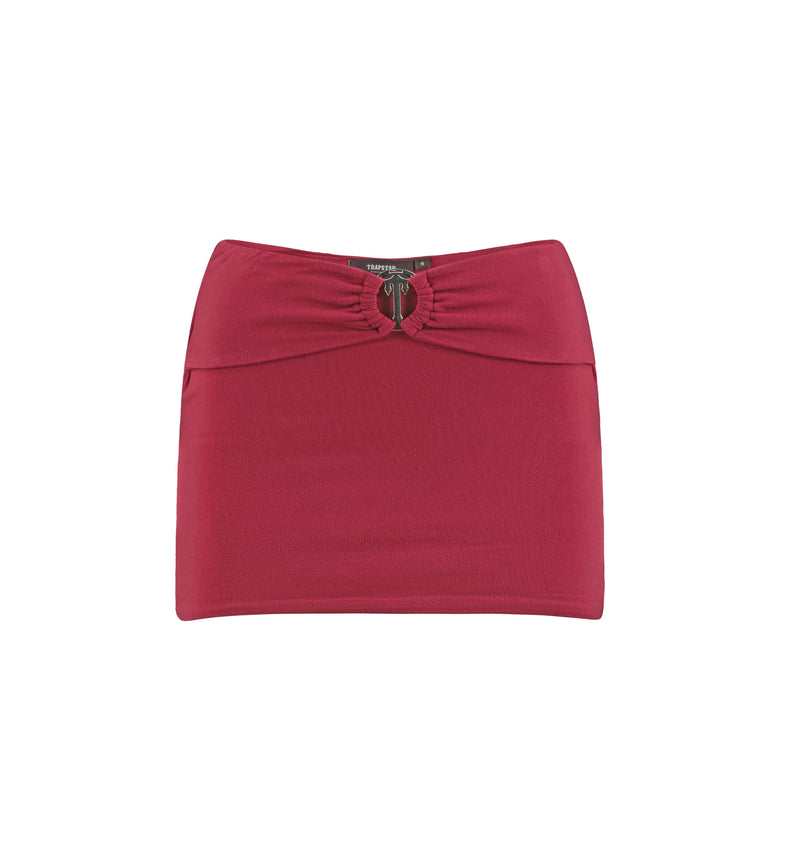 Women's Irongate T Belt Mini Skirt - Red