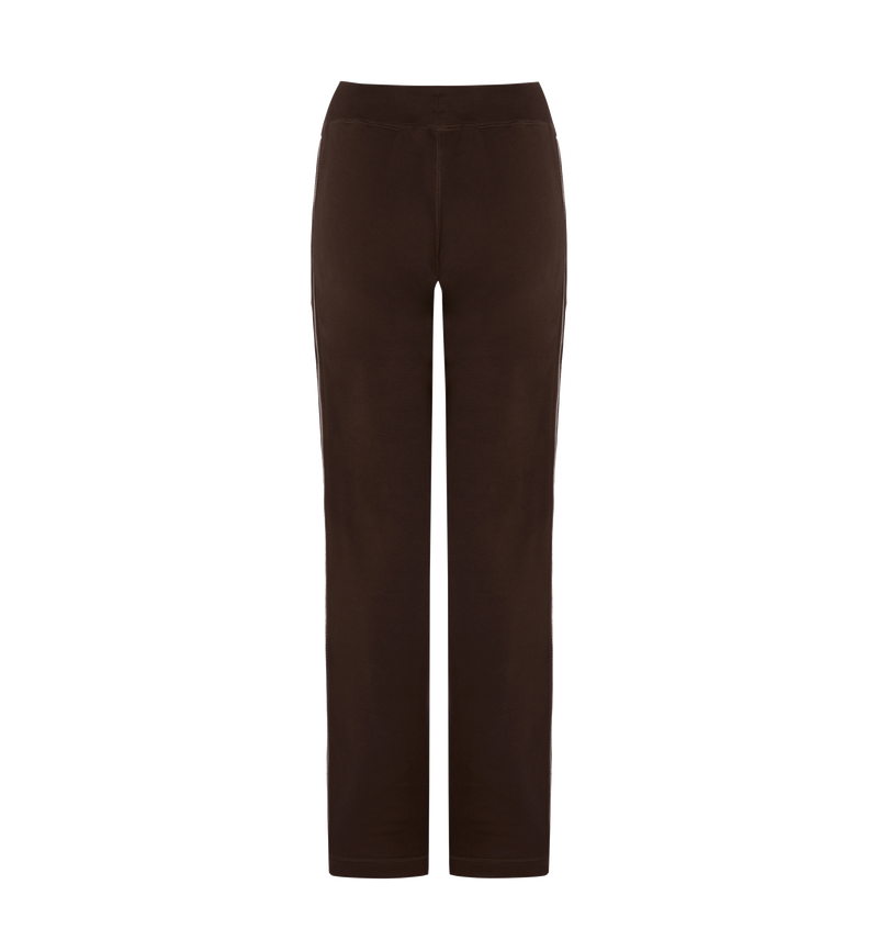 Women’s Script Zip Leg Jogging Bottoms - Brown/Pink