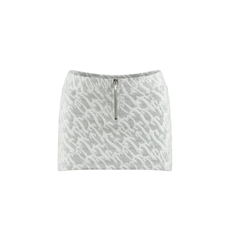 Women's Jacquard Mini Skirt - White