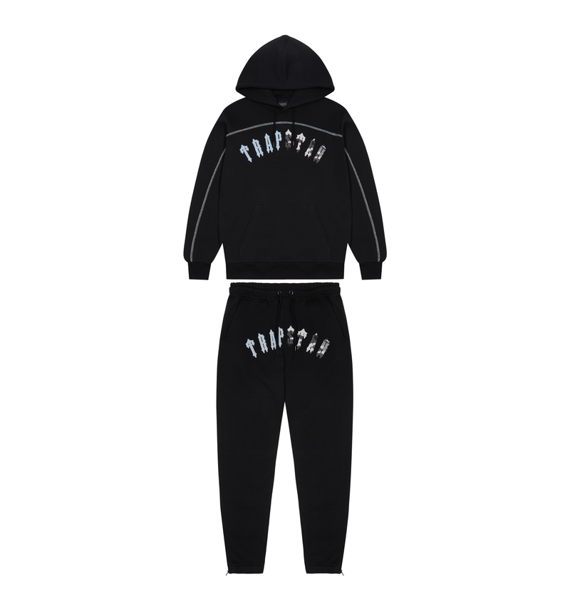 Irongate Chenille Arch Hooded Tracksuit - Black/Blue Camo