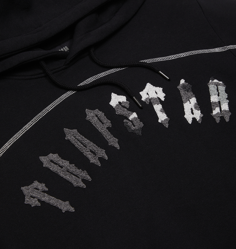 Irongate Chenille Arch Hooded Tracksuit - Black/Grey Camo