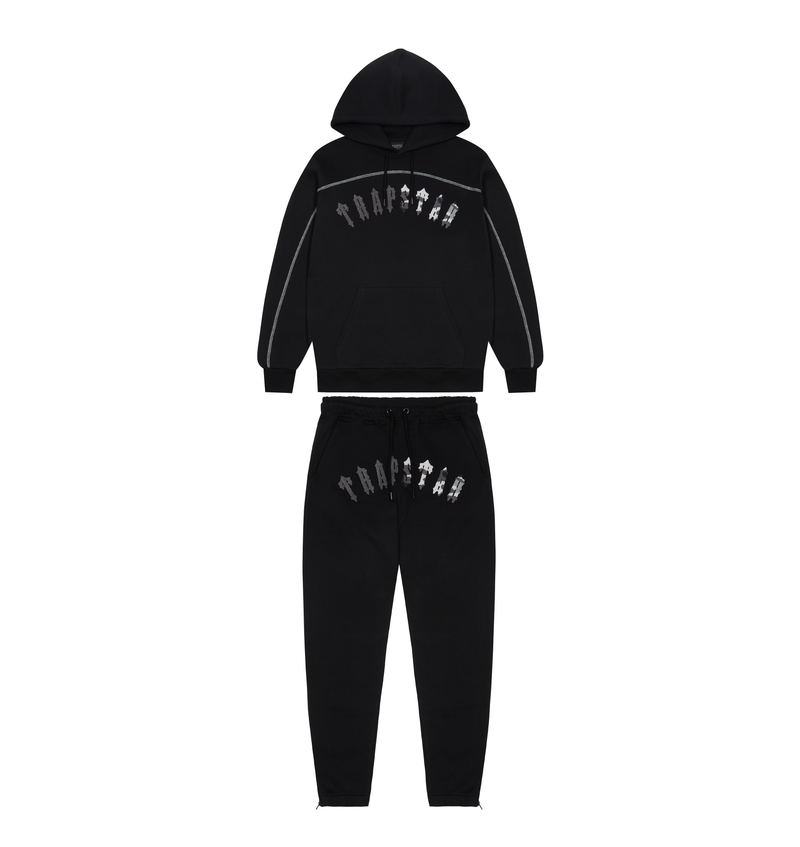 Irongate Chenille Arch Hooded Tracksuit - Black/Grey Camo