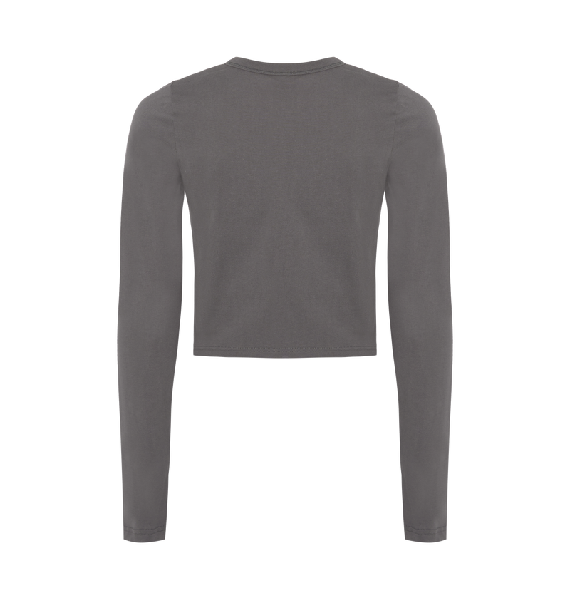 Women's Hyperdrive Cropped Long Sleeve Top - Tornado Grey