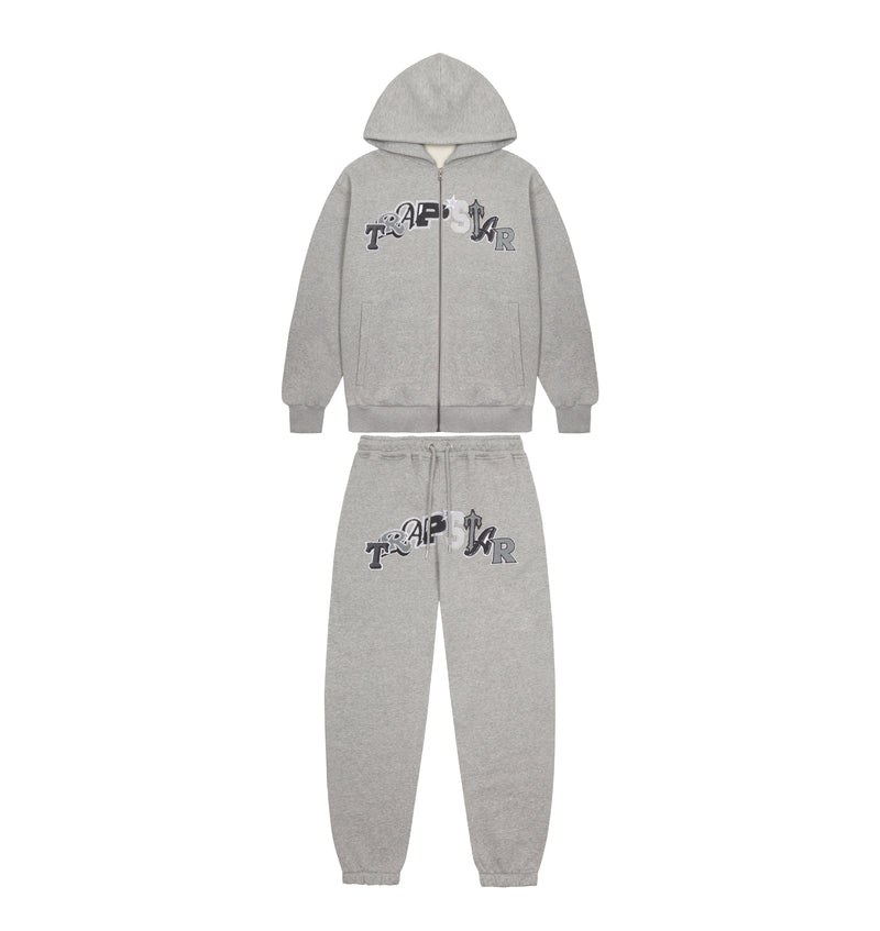 Wildcard Chenille Hoodie Tracksuit - Grey Monochrome Edition