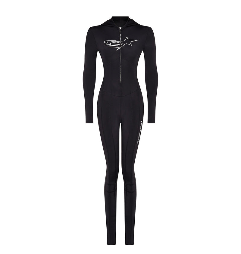 Women’s TS Star Bodysuit - Black/White