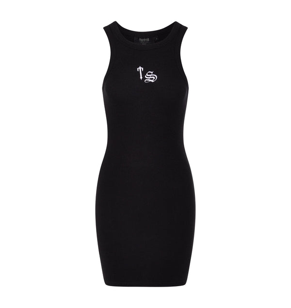 Women's Script Racer Dress - Black