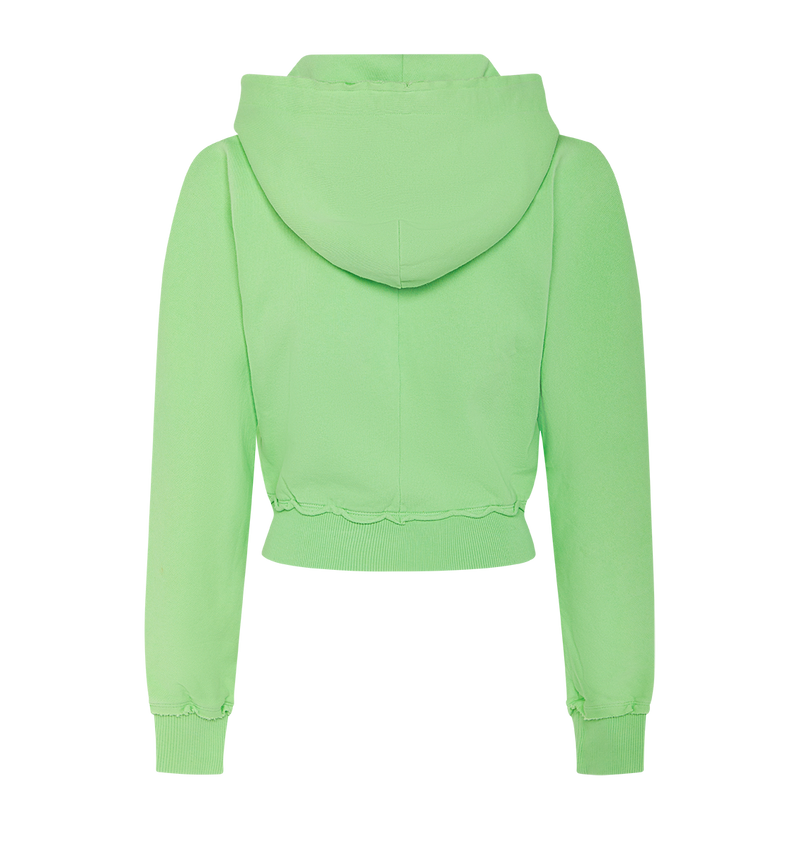 Women's Irongate Cropped Batwing Zip Hoodie - Green