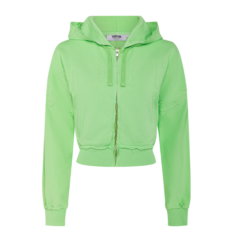 Women's Irongate Cropped Batwing Zip Hoodie - Green