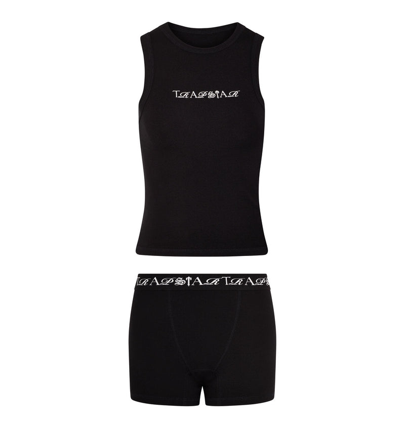 Women's Script Boxer - Black/White