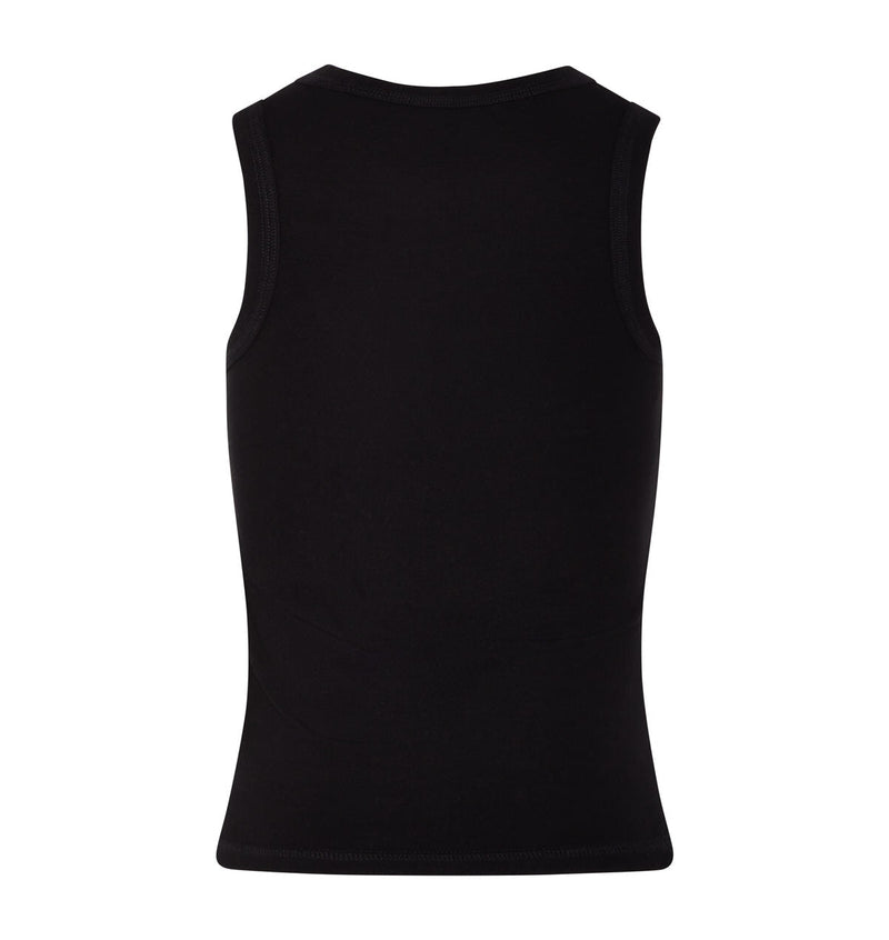 Women's Script Racer Vest - Black