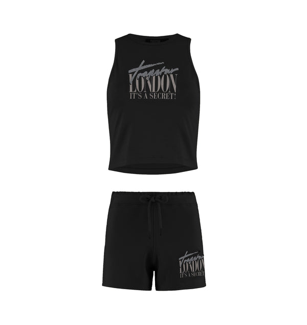 Women's Trapstar London Chenille Short Set - Black