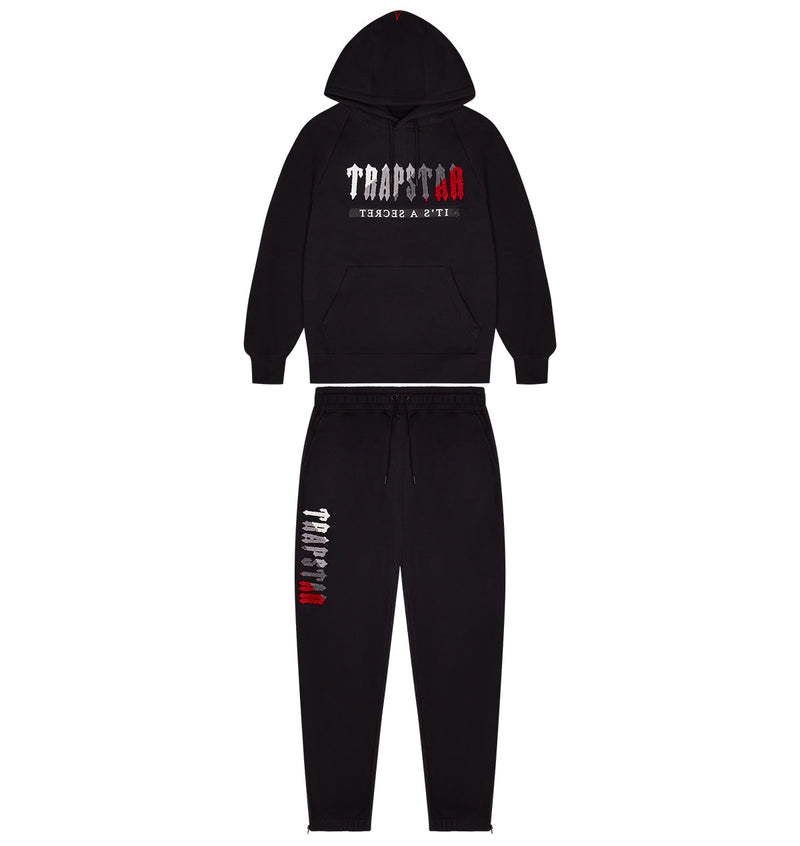 Chenille Decoded 2.0 Hooded Tracksuit - Black/Red