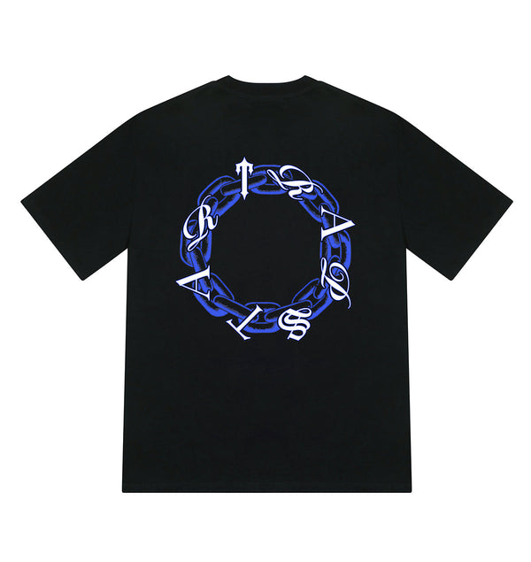 Chain Script Tee - Black/Ice