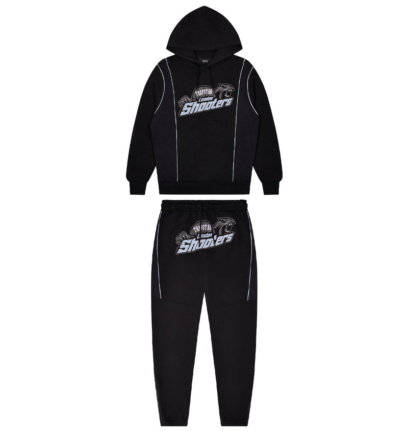 Shooters Technical Hoodie Tracksuit - Black/Blue